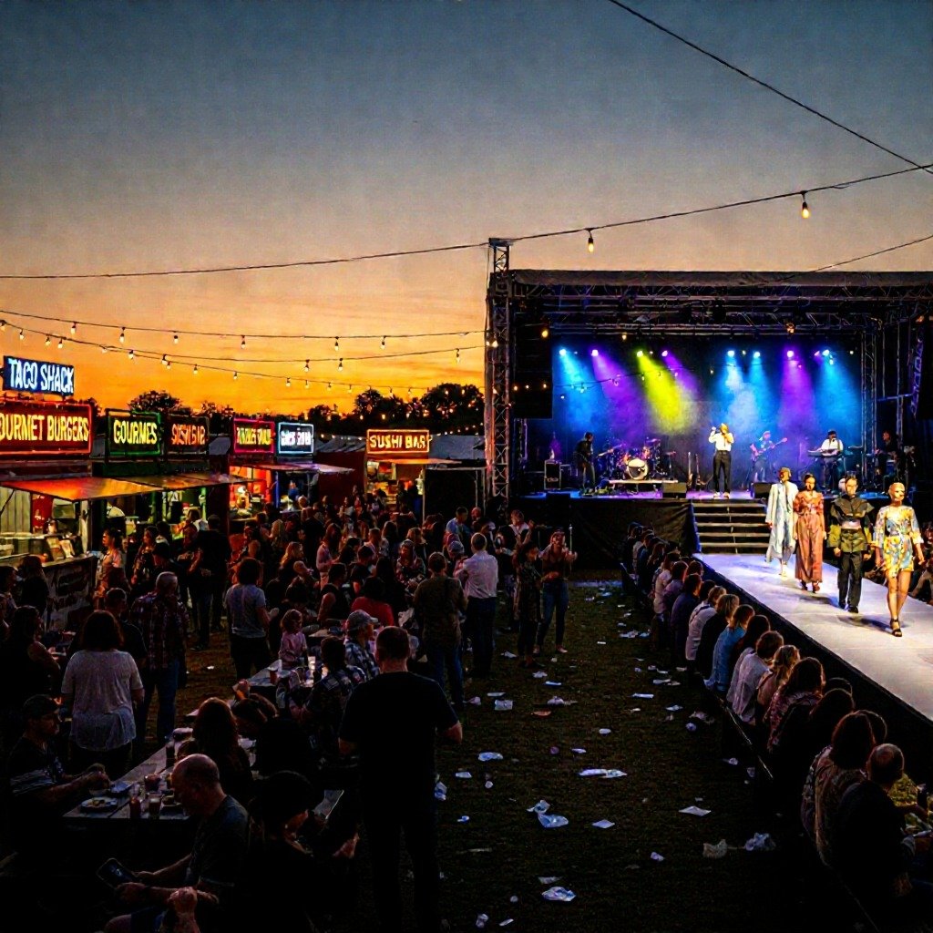 Suasana konser musik yang meriah